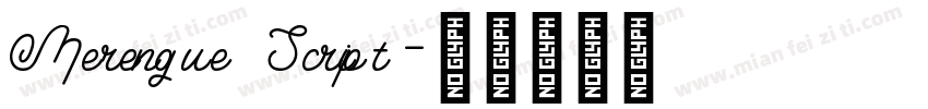 Merengue Script字体转换